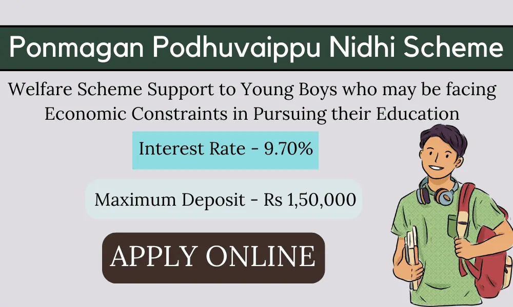Ponmagan Podhuvaippu Nidhi Scheme 2023 Interest Rate, Maximum Deposit And Apply Online