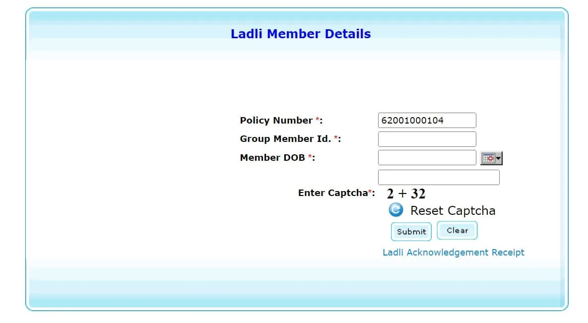 Delhi Ladli Scheme Application Status